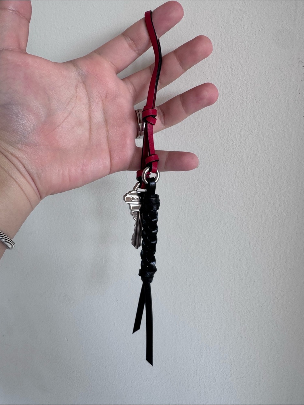 Coach Venturer 27 Key and Leather Braid Charm